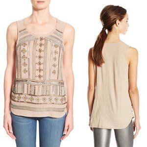 Lucky Brand Beaded Sequin Tank Top